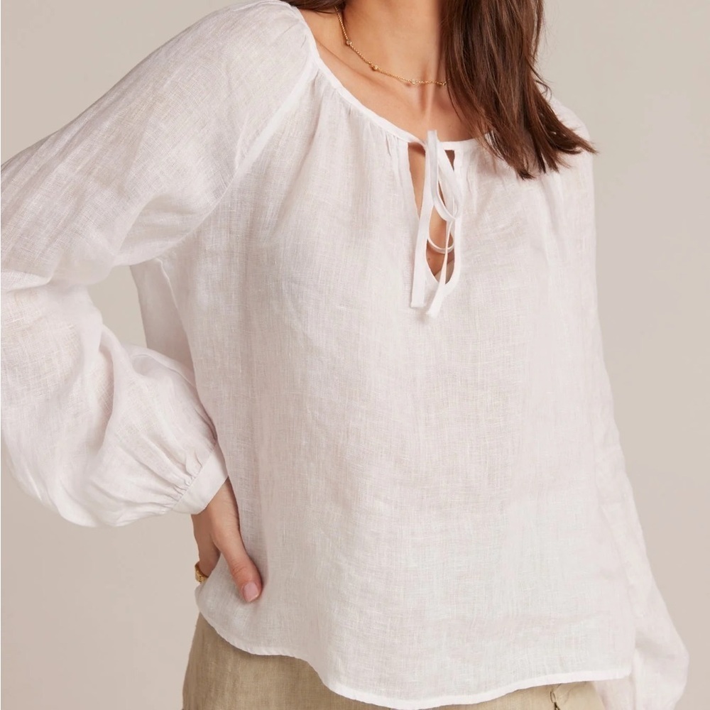 Young Fabulous & Broke White Long Sleeve Blouse